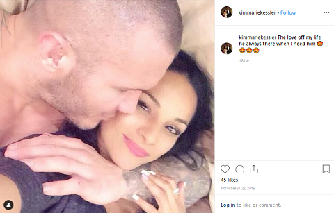 Randy Orton with his wife Kim Marie Kessler on the Instagram photo